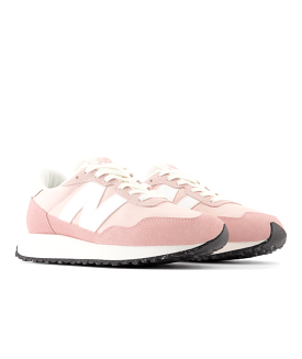 237v1 Women's Retro Sneaker - Pink Sand with White