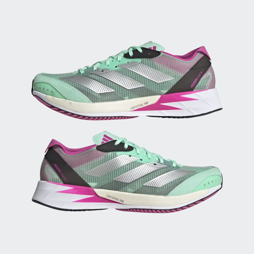 Adidas Adizero Adios 7 Women Running Shoes - Pulse Mint/Silver Metallic/Core Black