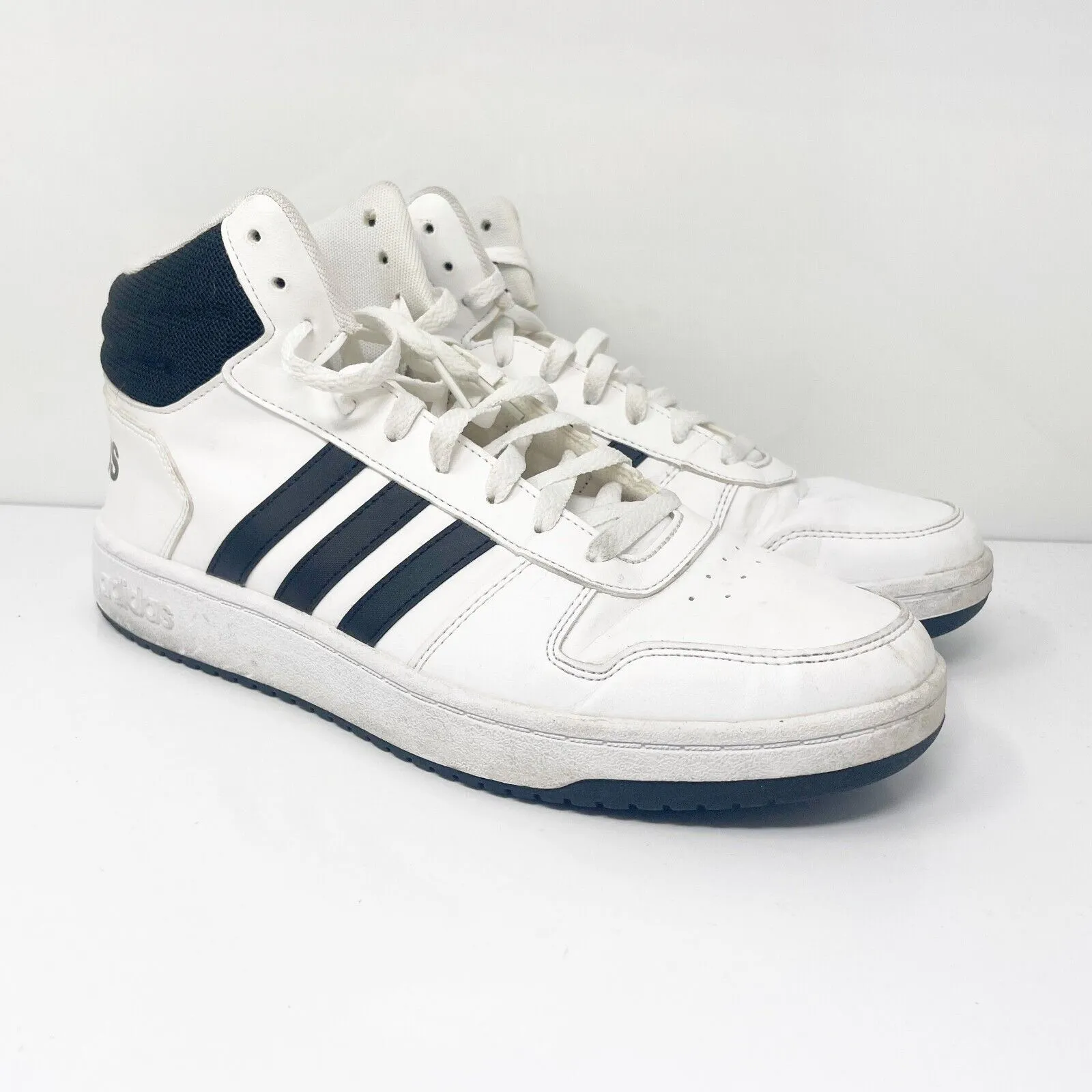 Adidas Mens Hoops 2.0 Mid FY8617 White Basketball Shoes Sneakers Size 11