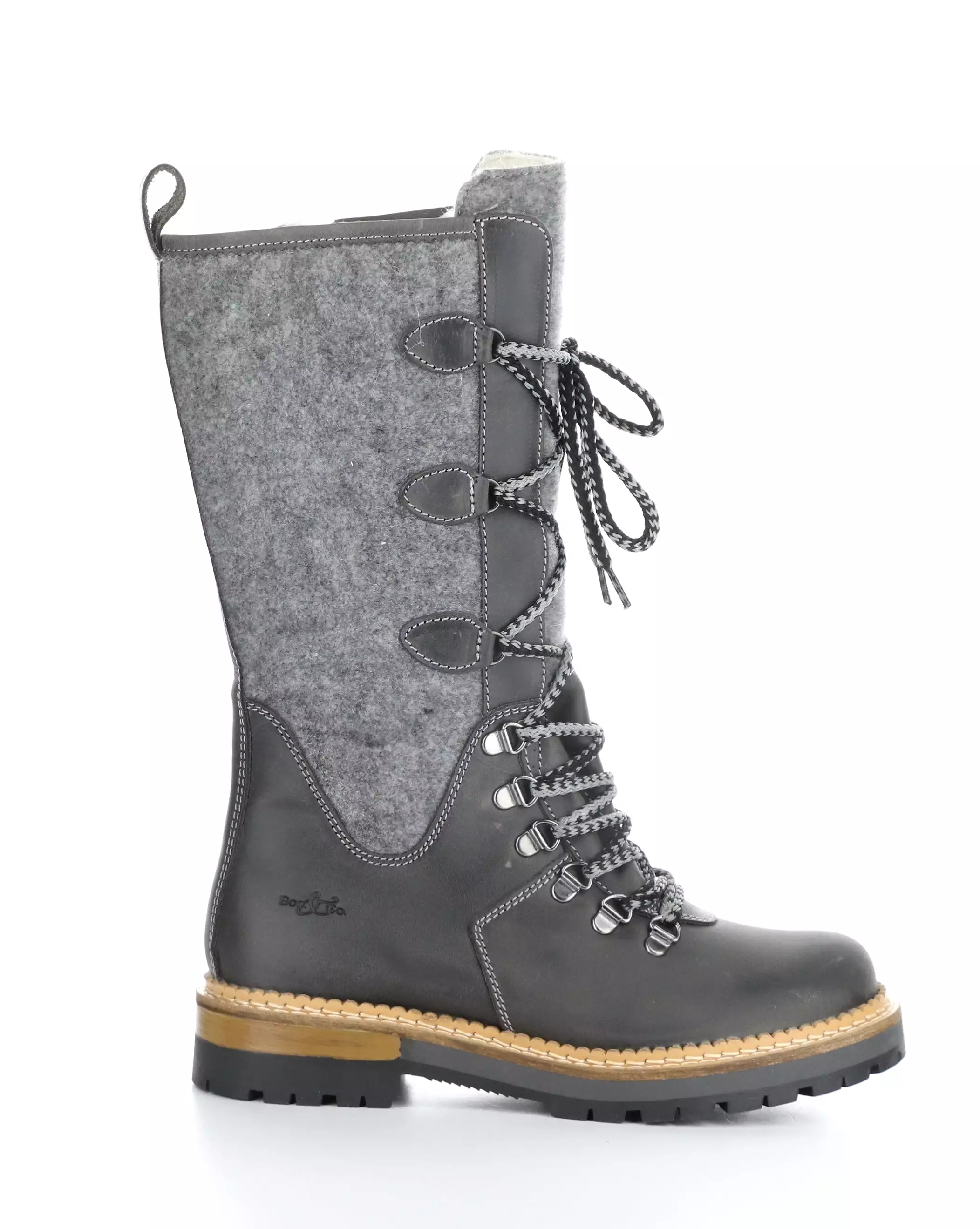 ALGID GREY Round Toe Boots