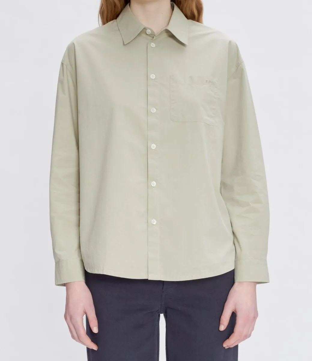 APC Shirt boyfriend brodee TILLEUL