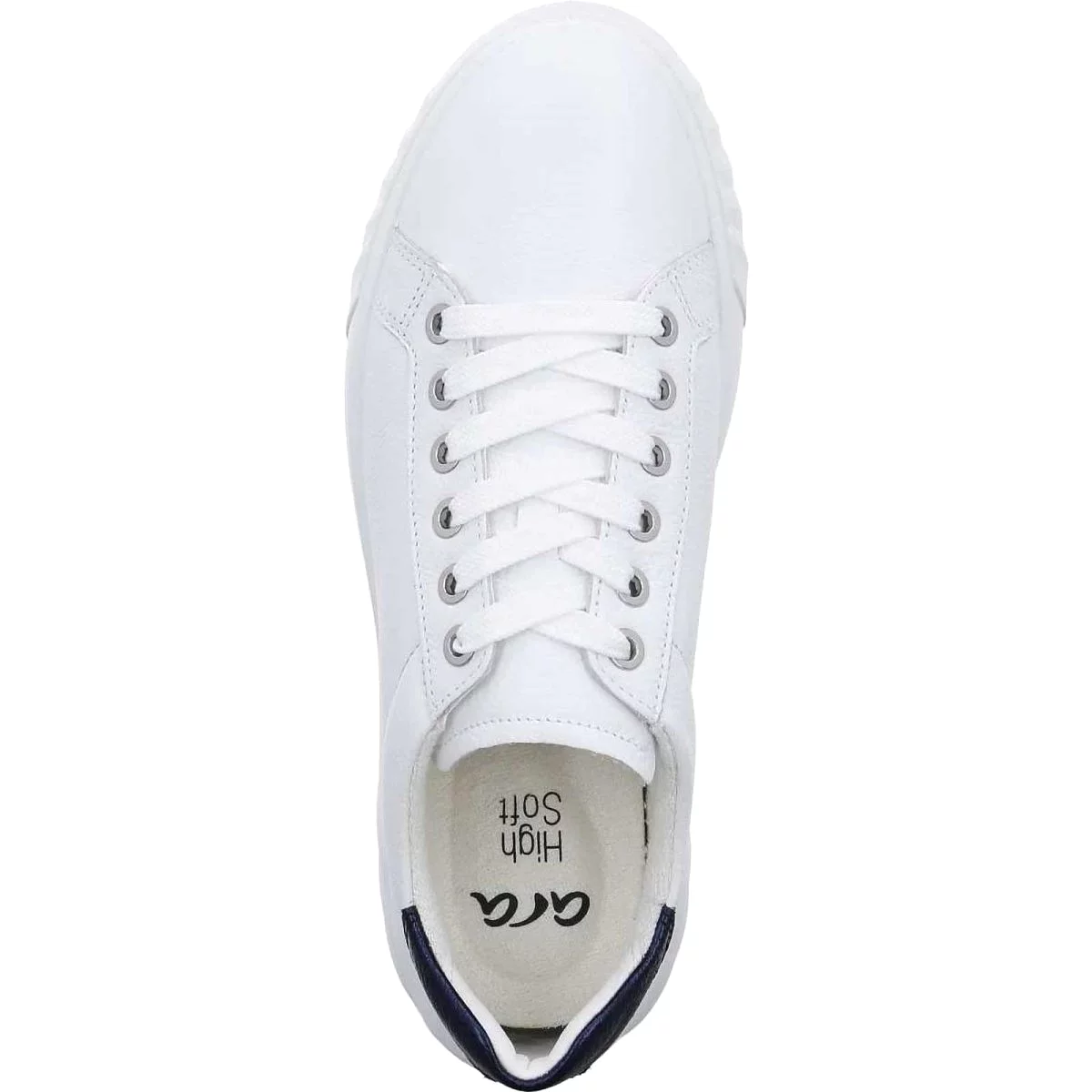 Ara Women's Mikky White/Navy Leather