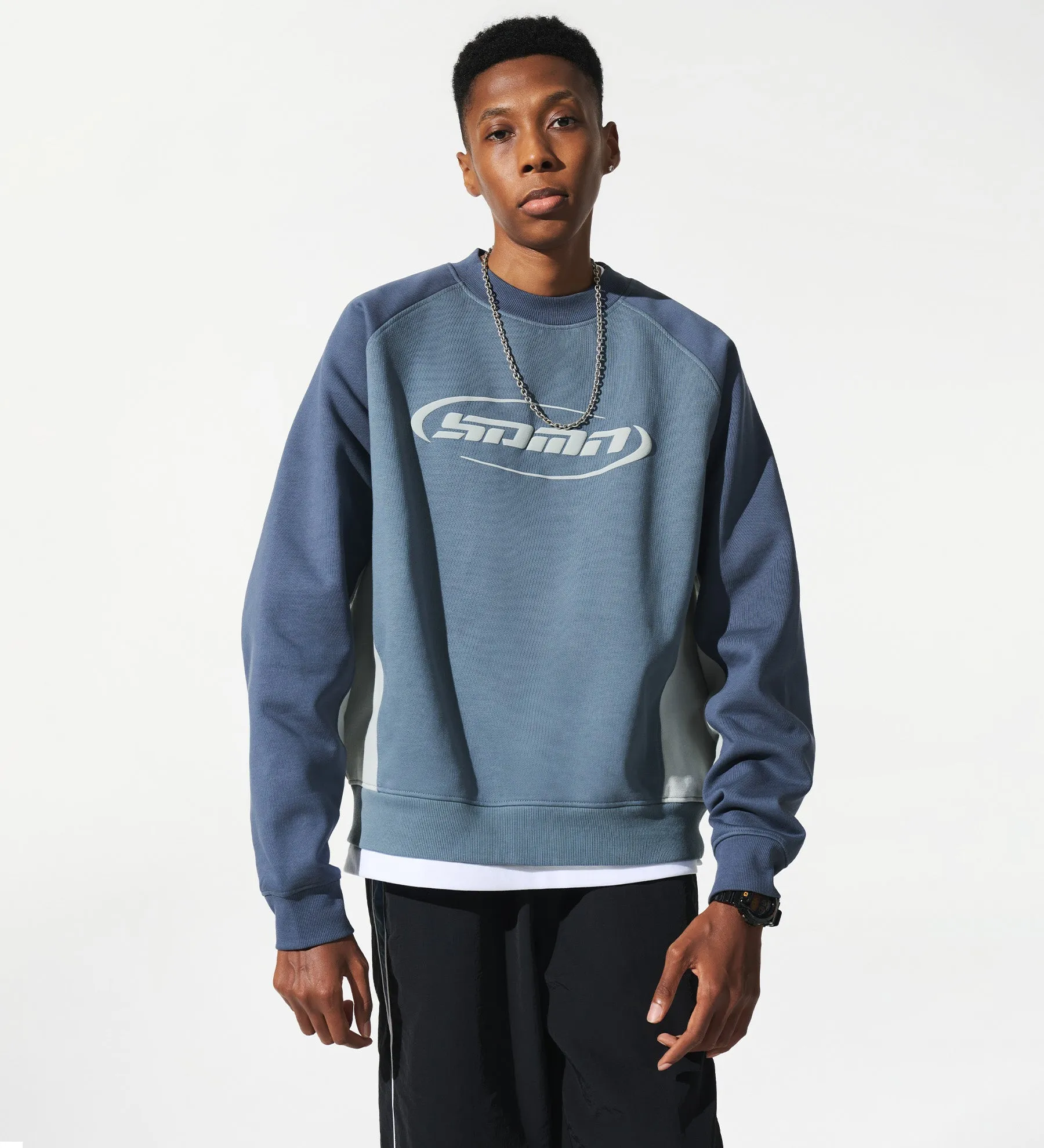 Astro Panel Sweater [Storm Blue/Mercury]