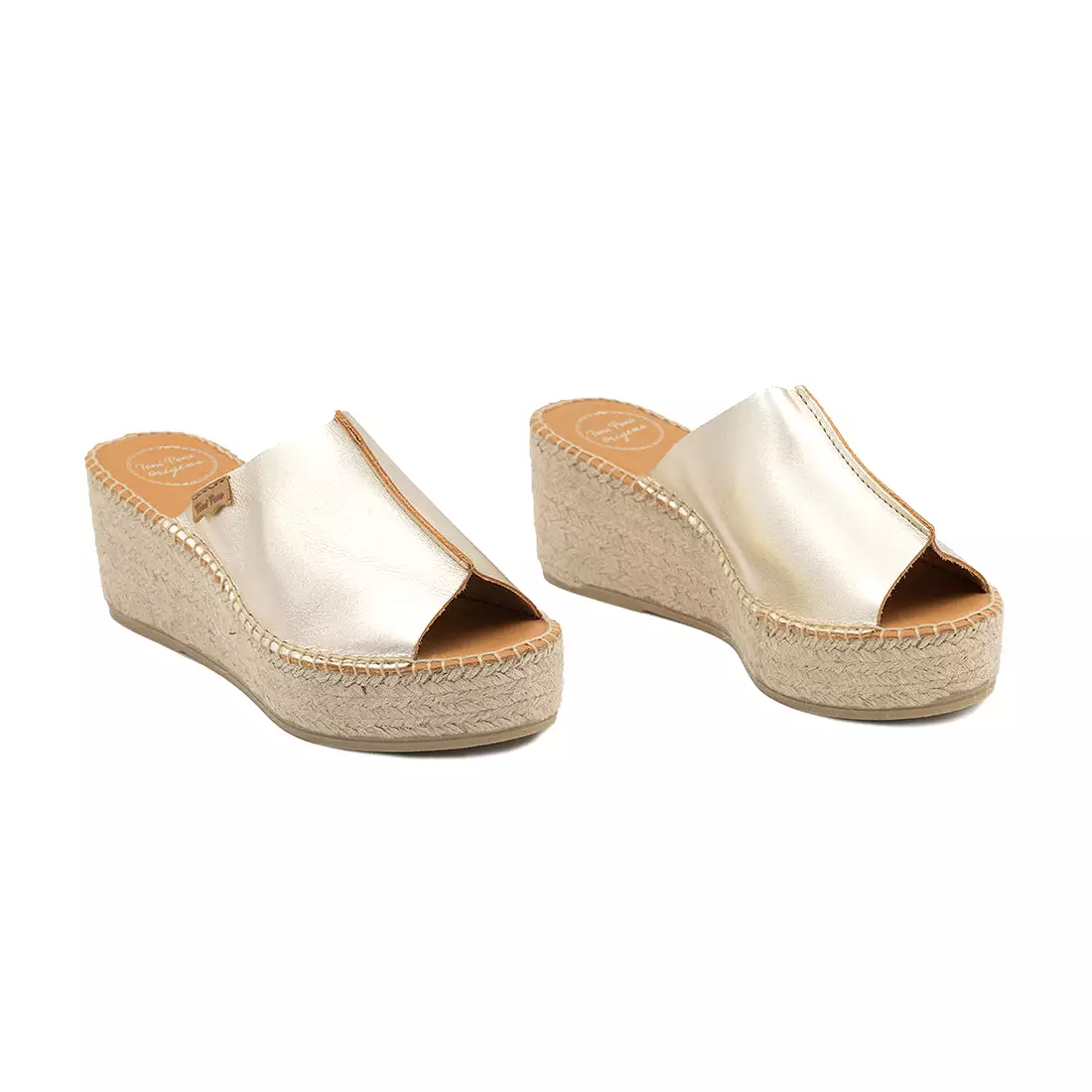 Basic Open Toe Leather Sandal Espadrille for Women - Ivonne