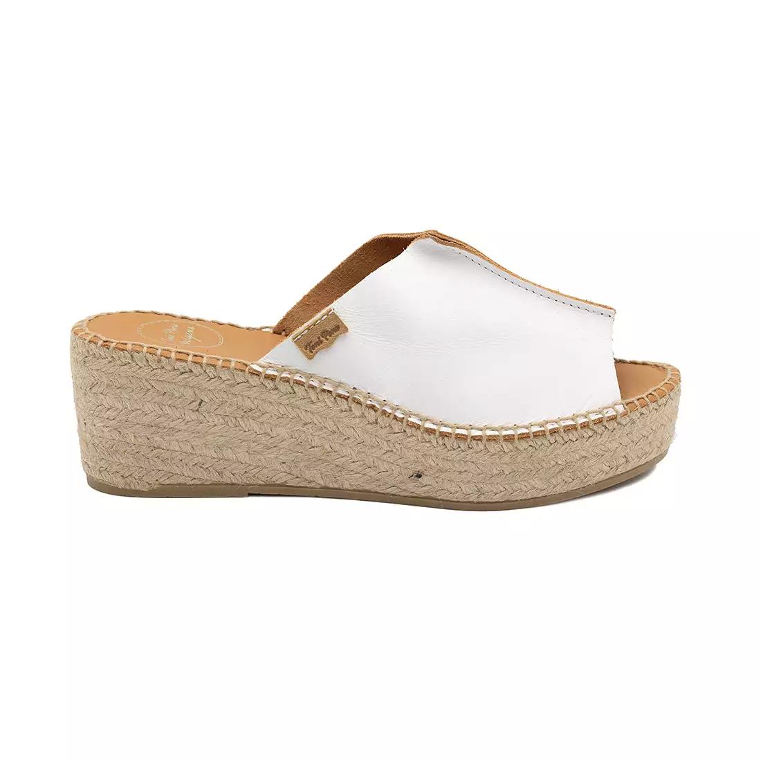 Basic Open Toe Leather Sandal Espadrille for Women - Ivonne