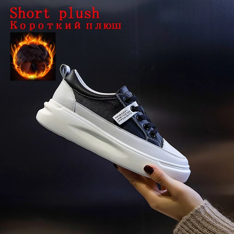 Big Size Women Sneakers Autumn Leather Light White Sneaker Female Platform Vulcanized Shoes Spring Casual Breathable Sports Shoe