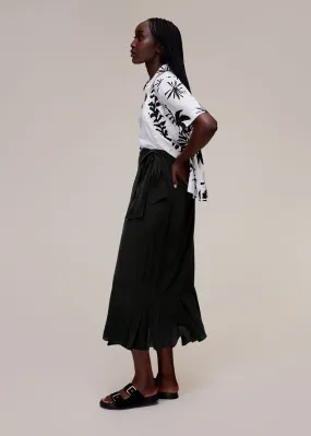 Black Charlie Wrap Skirt