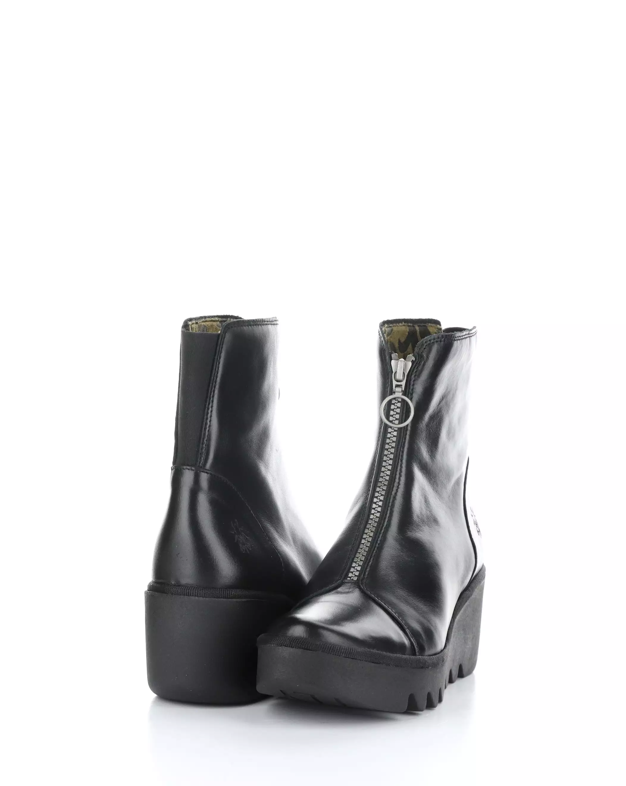 BOCE457FLY 000 BLACK Round Toe Boots