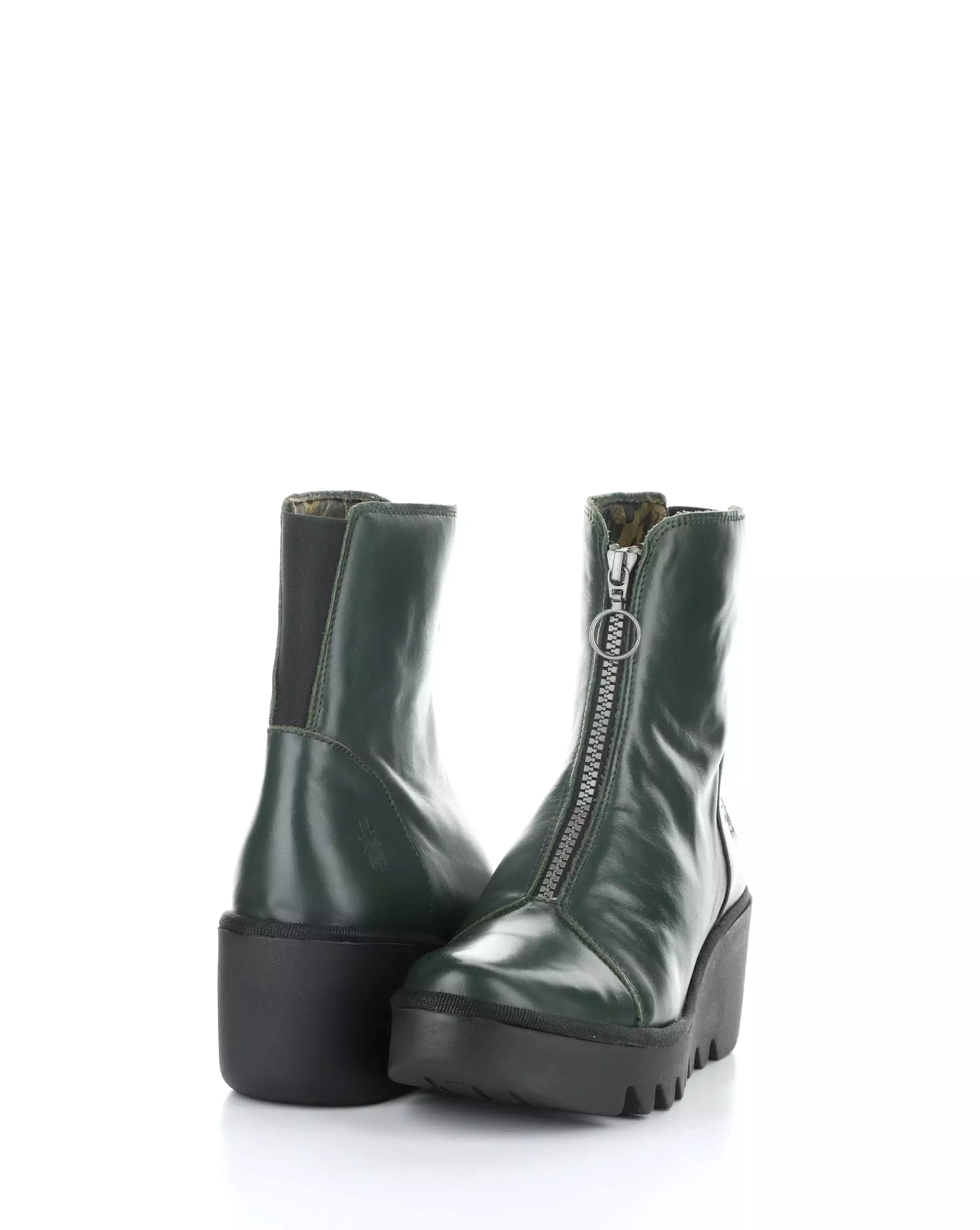 BOCE457FLY 001 DARK GREEN Round Toe Boots