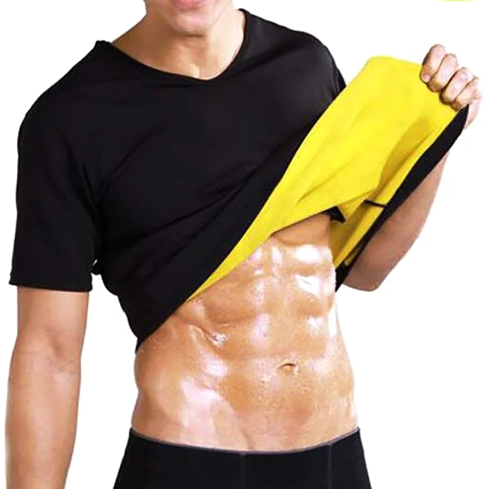 Body Shaper Sweat Waist Trainer Shirt Sports Neoprene Gym Workout Exercise Fitness Running Breathable Slimming Hot Sweat For Men