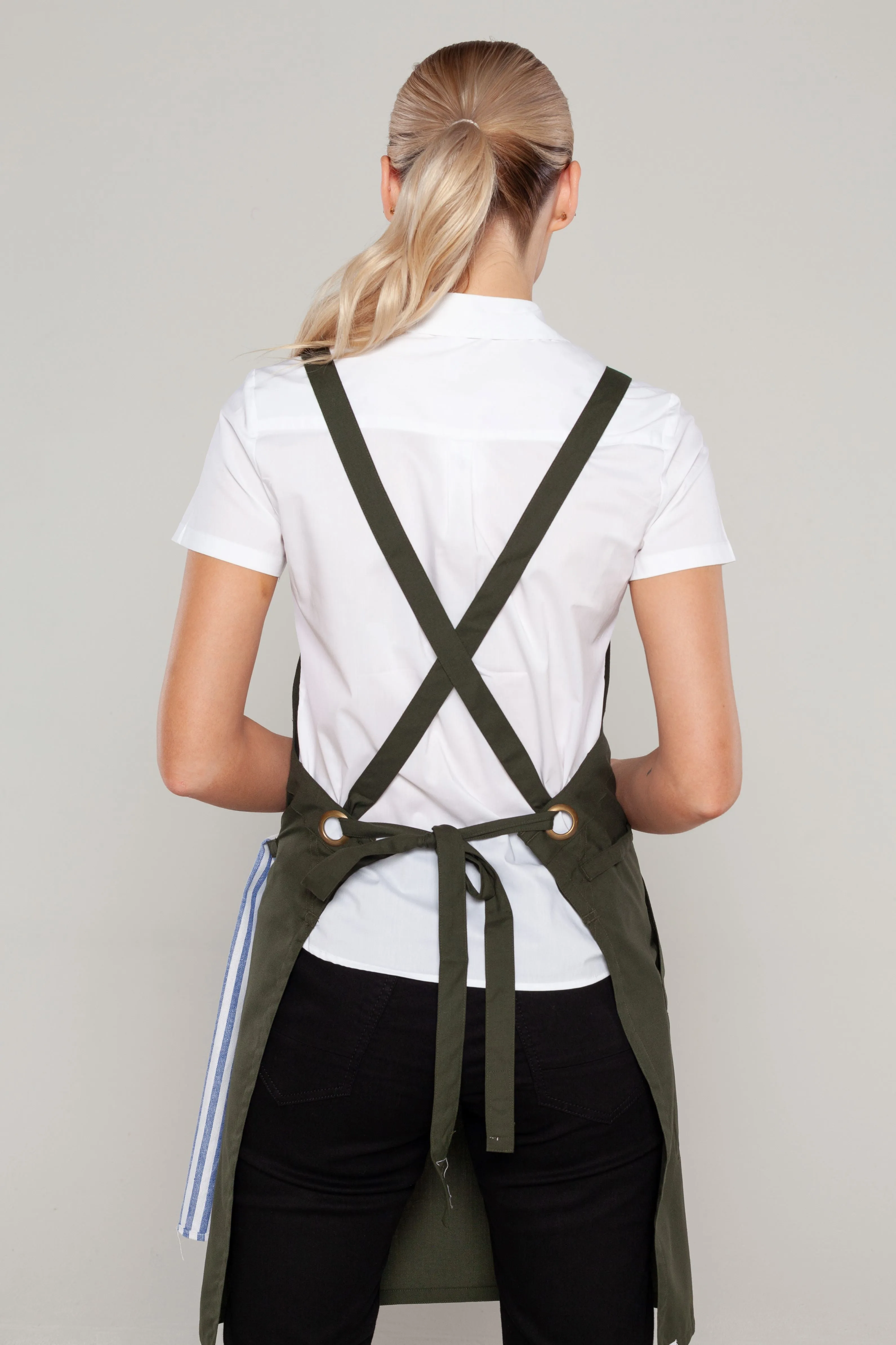 Bondi Crossover Apron Interchangeable straps  Dark Green