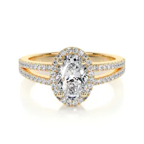 Brielle Lab Grown Diamond Ring -18K Yellow Gold