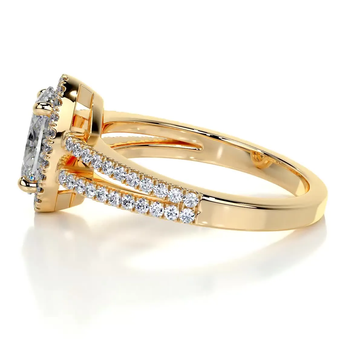 Brielle Lab Grown Diamond Ring -18K Yellow Gold