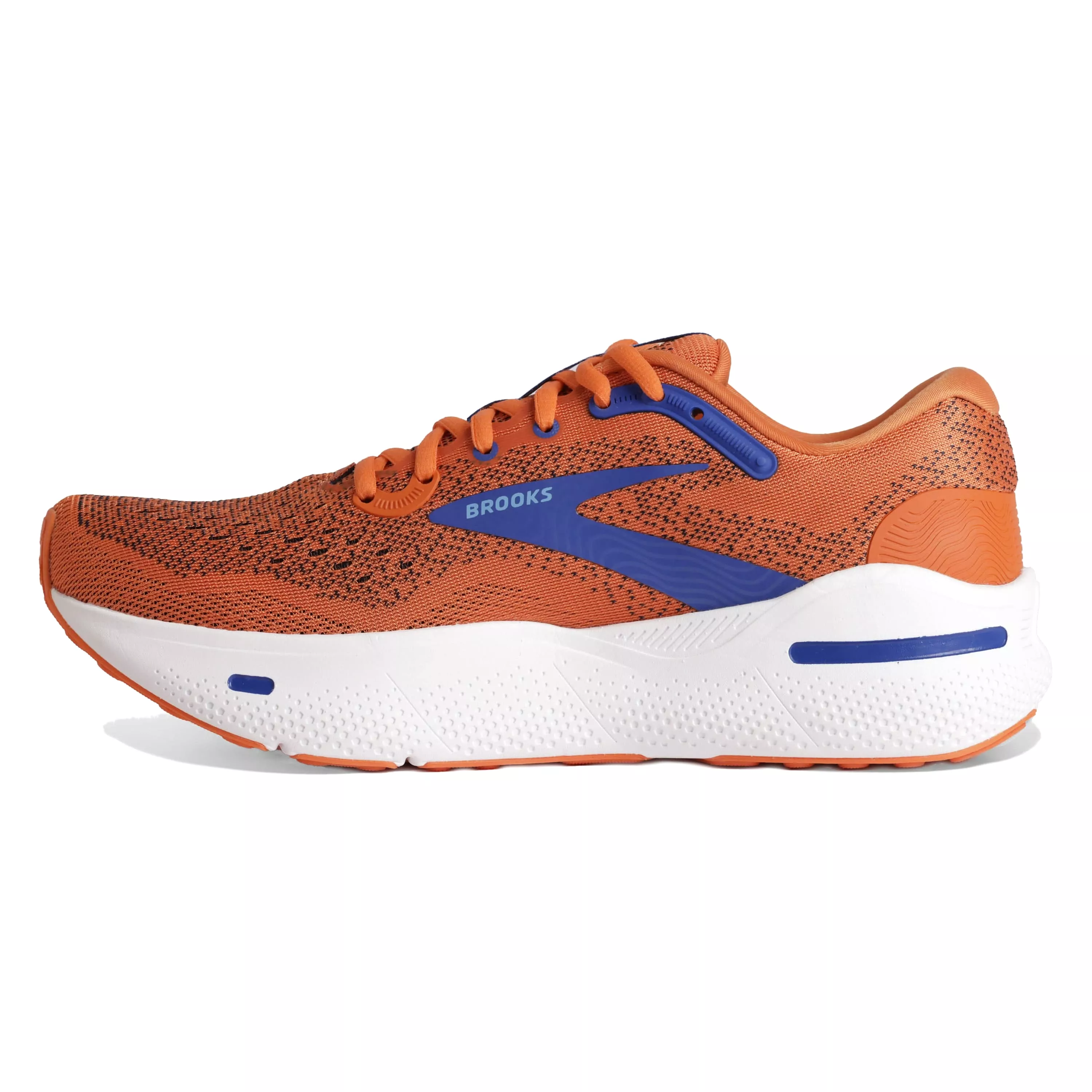 Brooks Ghost Max Men's Running Shoes SS24 Red Orange/Black/Surf The Web