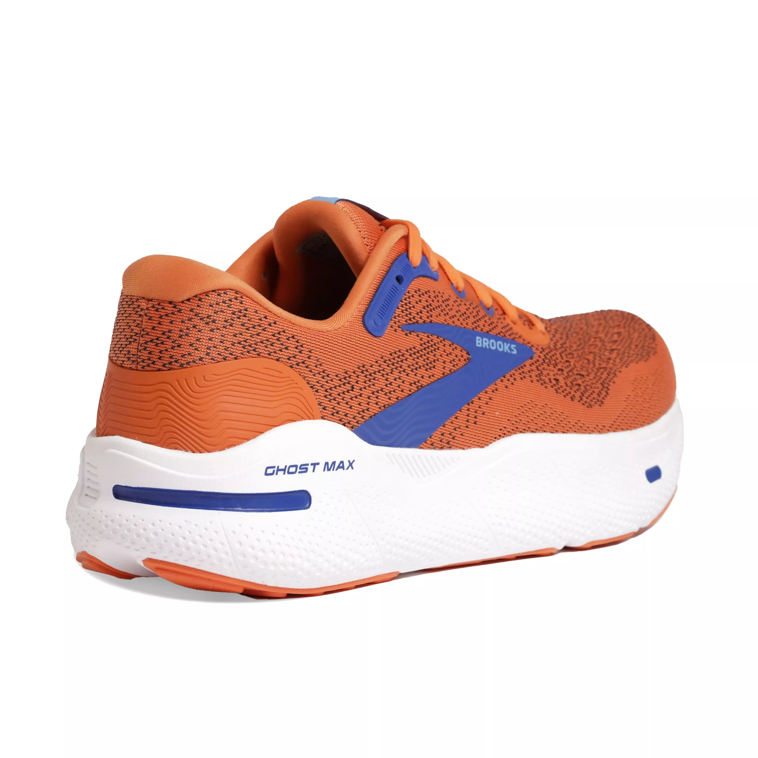 Brooks Ghost Max Men's Running Shoes SS24 Red Orange/Black/Surf The Web