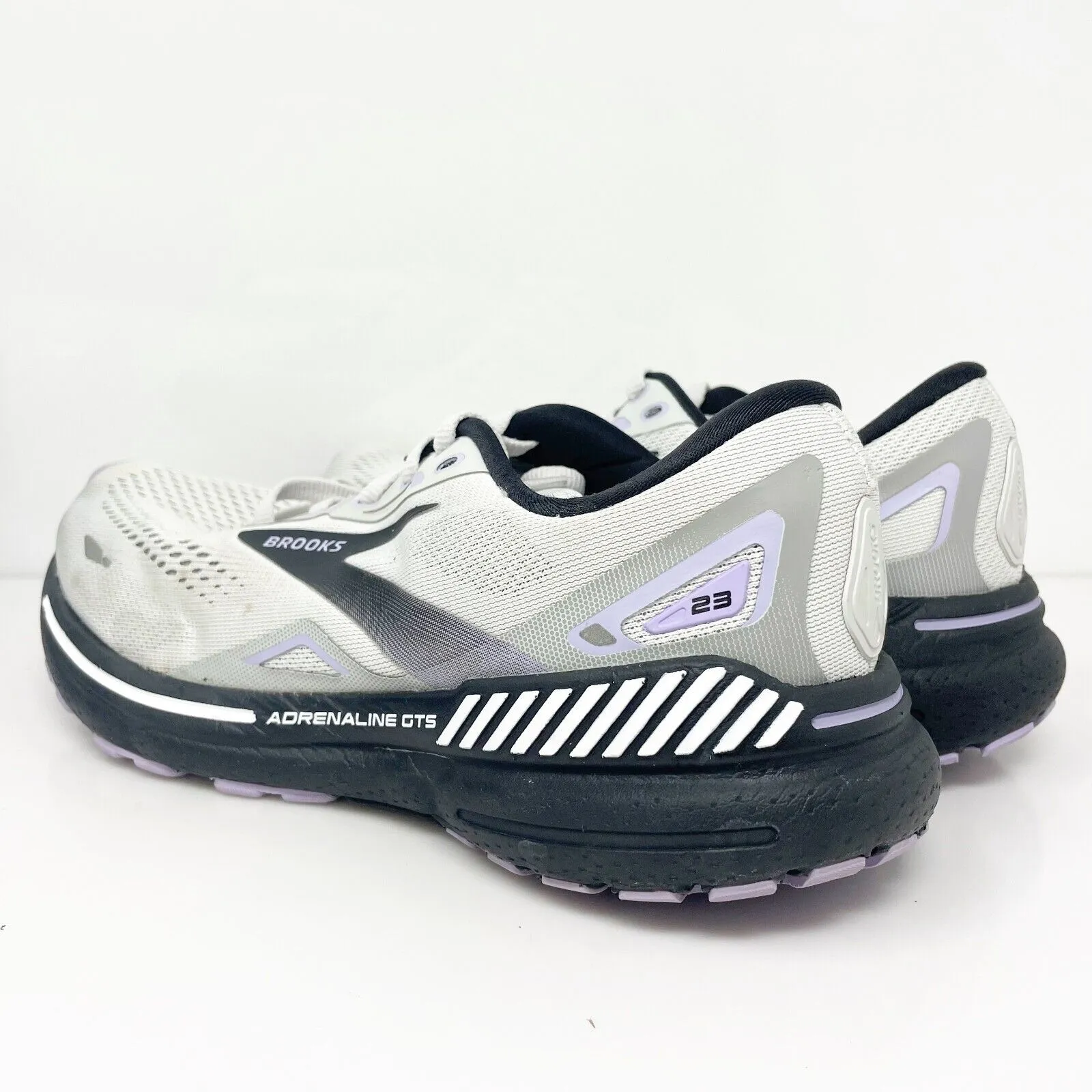 Brooks Womens Adrenaline GTS 23 1203811B039 White Running Shoes Sneakers Size 8B