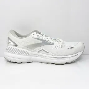 Brooks Womens Adrenaline GTS 23 1203811D104 White Running Shoes Sneakers Sz 11 D