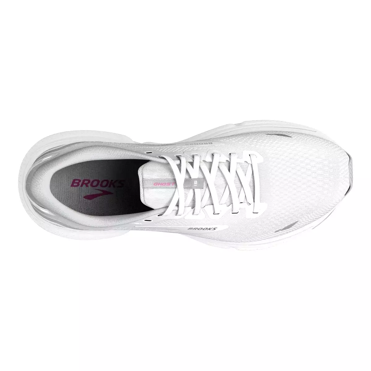 Brooks Women's Ghost 15 White/Oyster/Viola