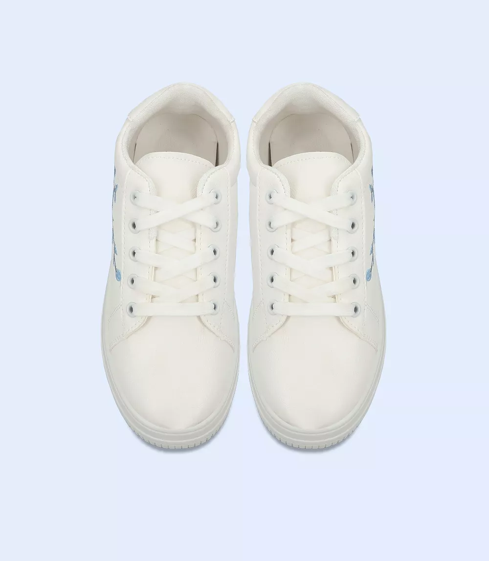 BW8272-WHITE/BLUE-Women Sports Shoes