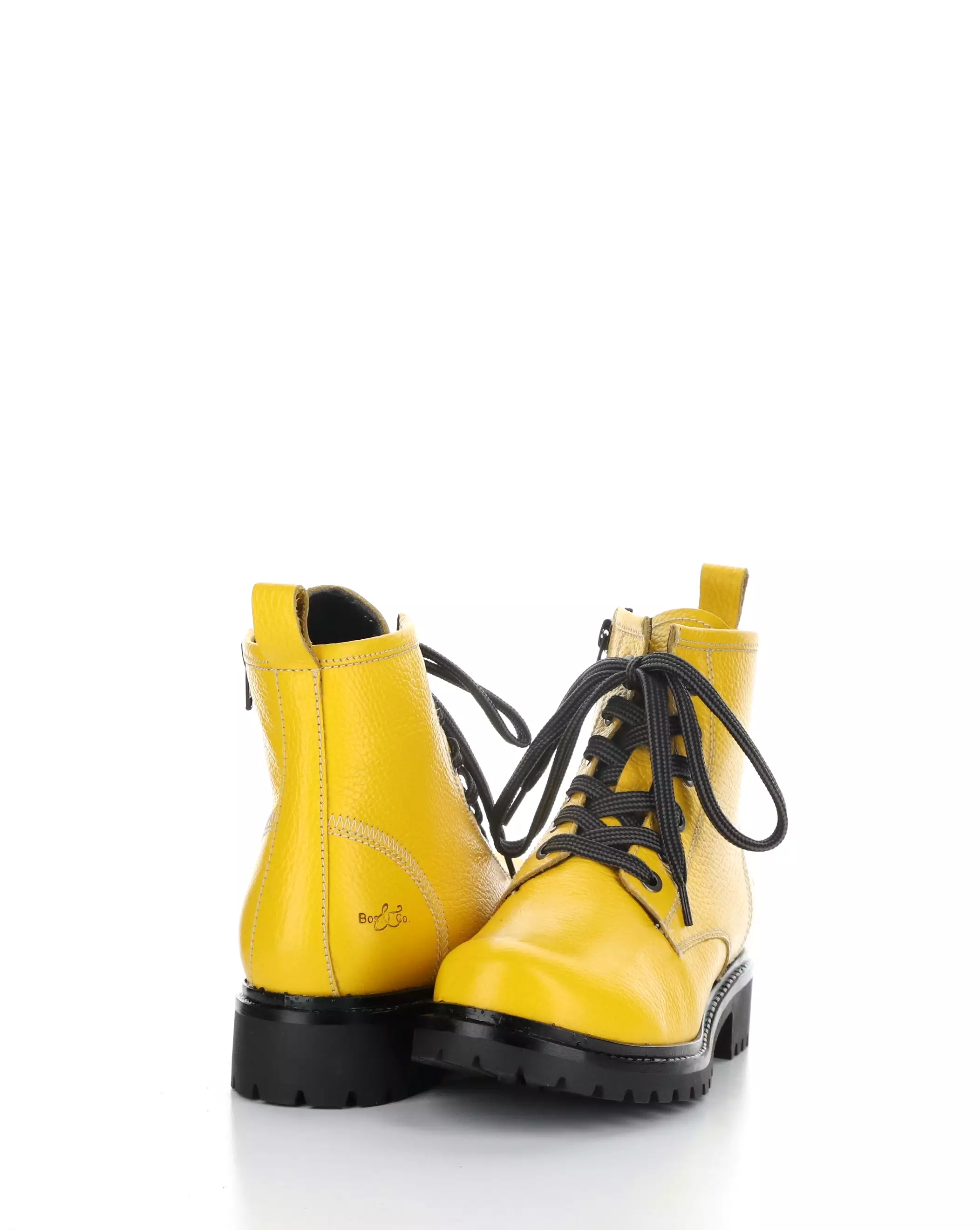 CARINAS MUSTARD Round Toe Boots