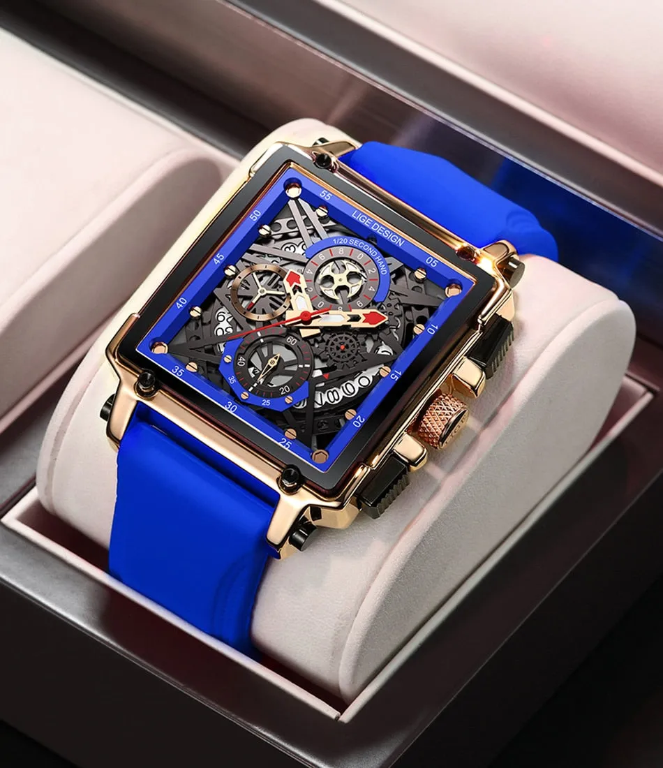 Casual Luxury Stainless Steel Waterproof Quartz Wrist Watch for Men