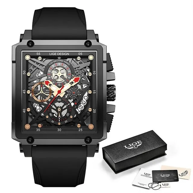 Casual Luxury Stainless Steel Waterproof Quartz Wrist Watch for Men