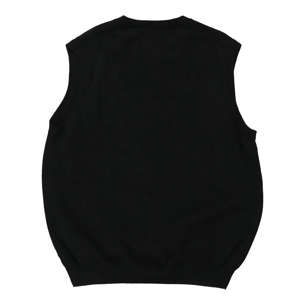 Chaps Ralph Lauren Sweater Vest - XL Black Cotton