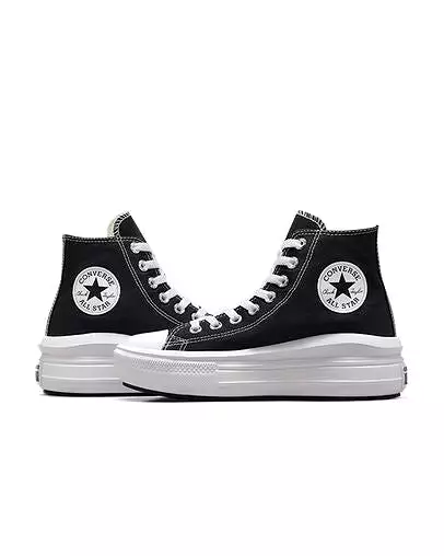 Converse - Women's Chuck Taylor All Star Move High Top Black/Narural Ivory 568497C