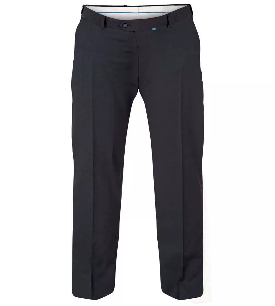 D555 Big Mens Navy Stretch Dress Trouser With Extenda Waist (SUPREME NAVY)