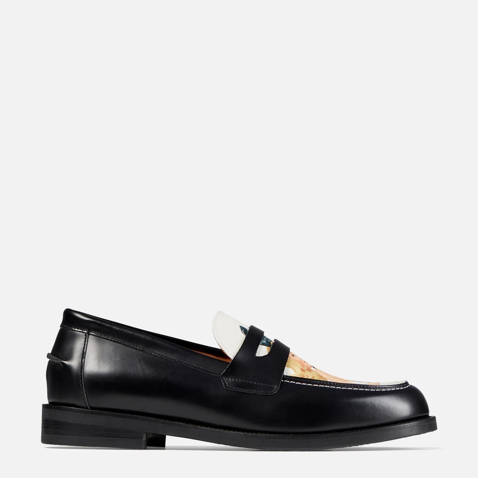 Duke + Dexter X Playboy Men's Wilde Vintage Sketch Penny Loafers - Black