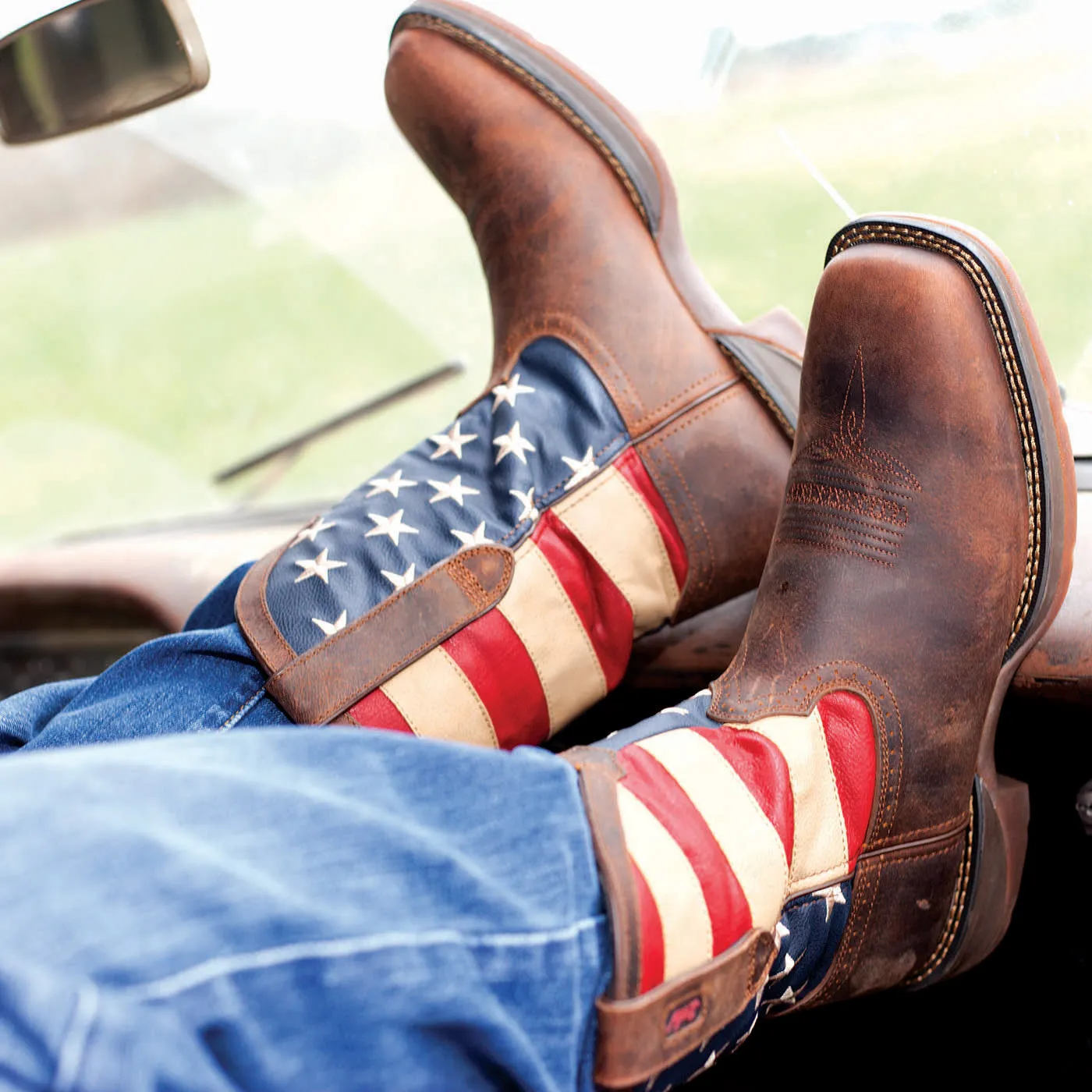 Durango Rebel American Flag Steel Toe (USA)