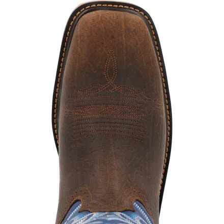 Durango® WorkHorse™ Worn Saddle and Denim Blue Western Work Boot