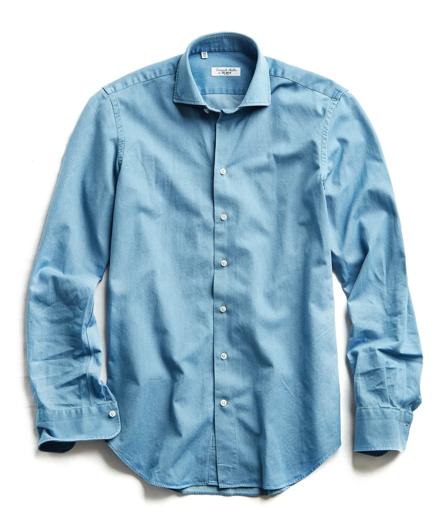 Emanuele Maffeis + Todd Snyder Denim Spread Collar Shirt