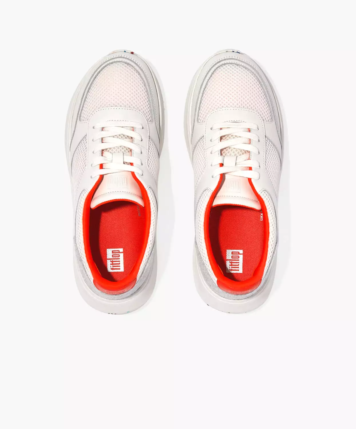 FitFlop F-mode e01 Limited Edition Urban White Flatform Sneakers