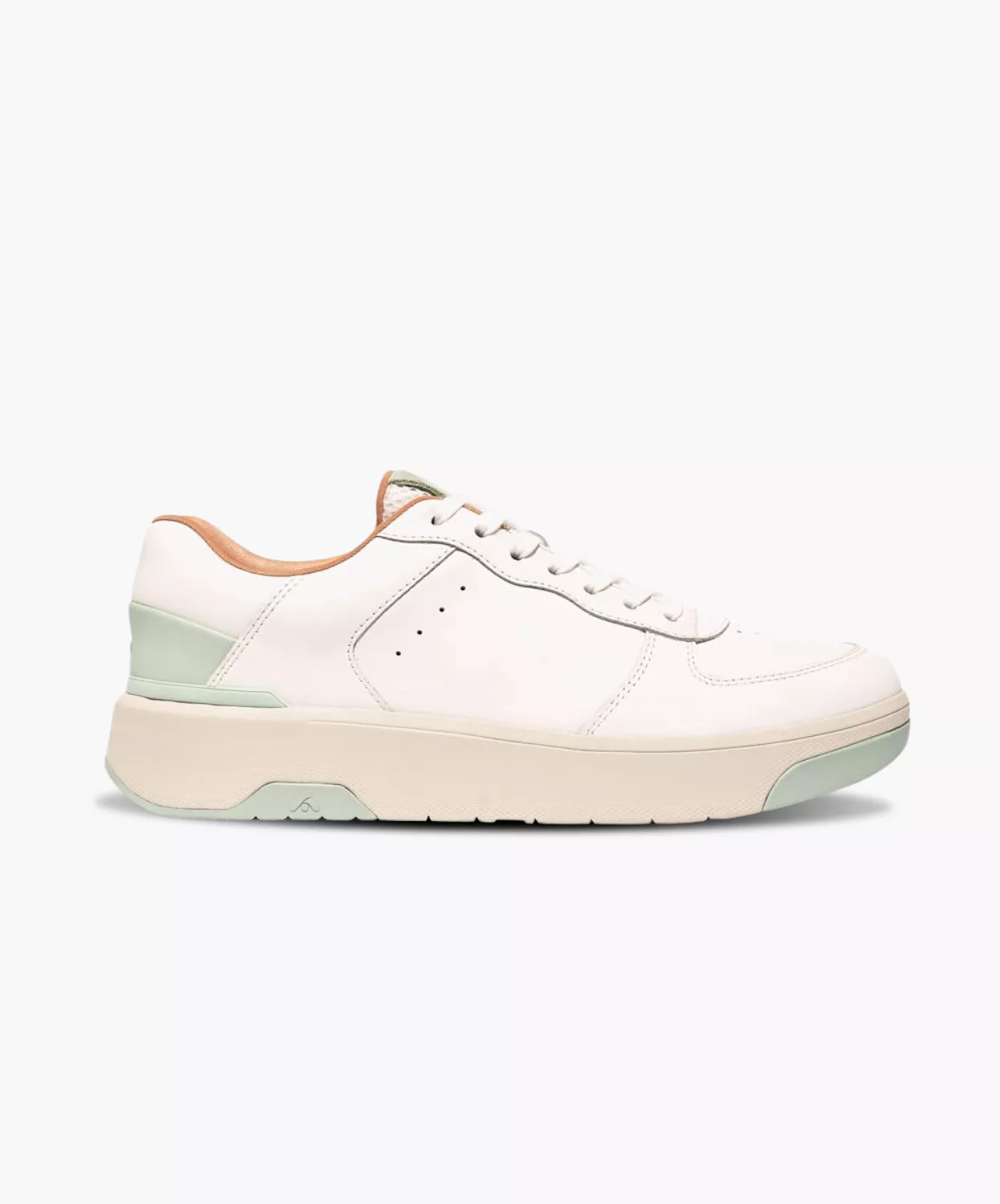 FitFlop Rally Evo Leather Sneaker White/Sagebrush