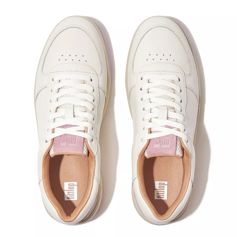 FitFlop Rally Evo Leather Sneaker White/Wild Lilac