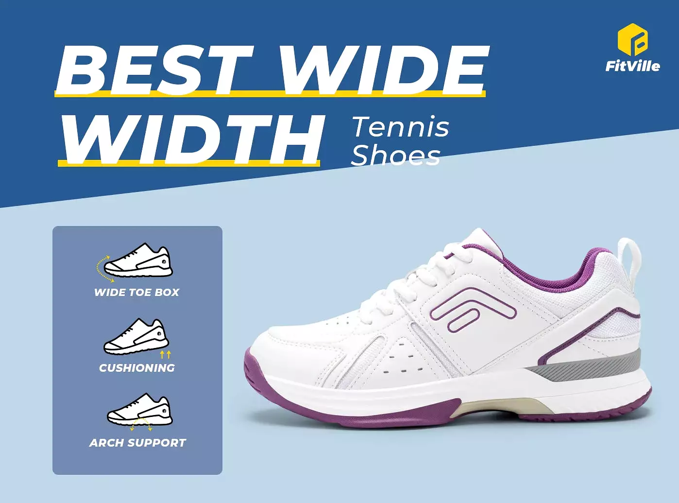 FitVille Women's Amadeus Tennis & Pickleball Court Shoes V5