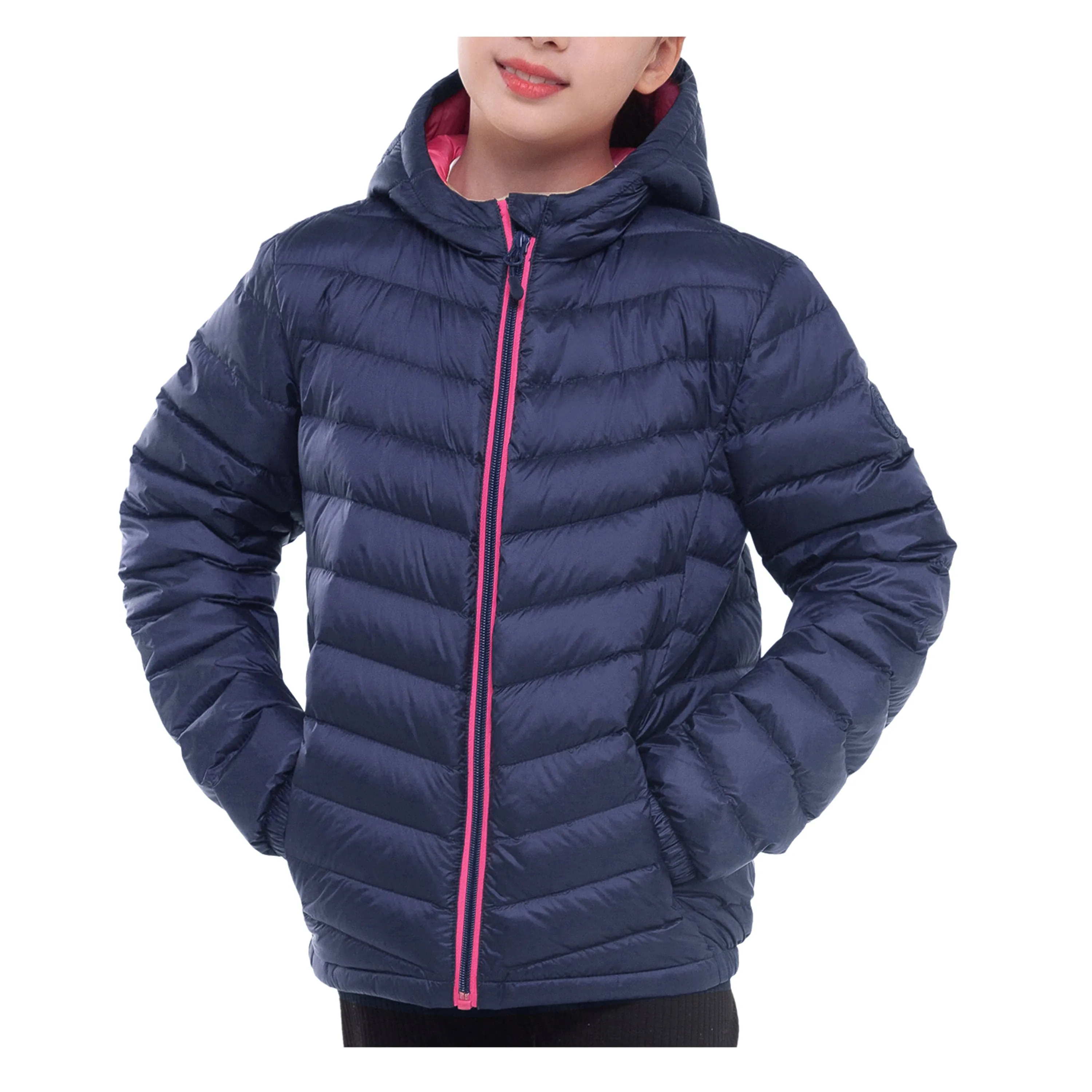 Girls' New Ultra Light Packable Down Puffer Jacket