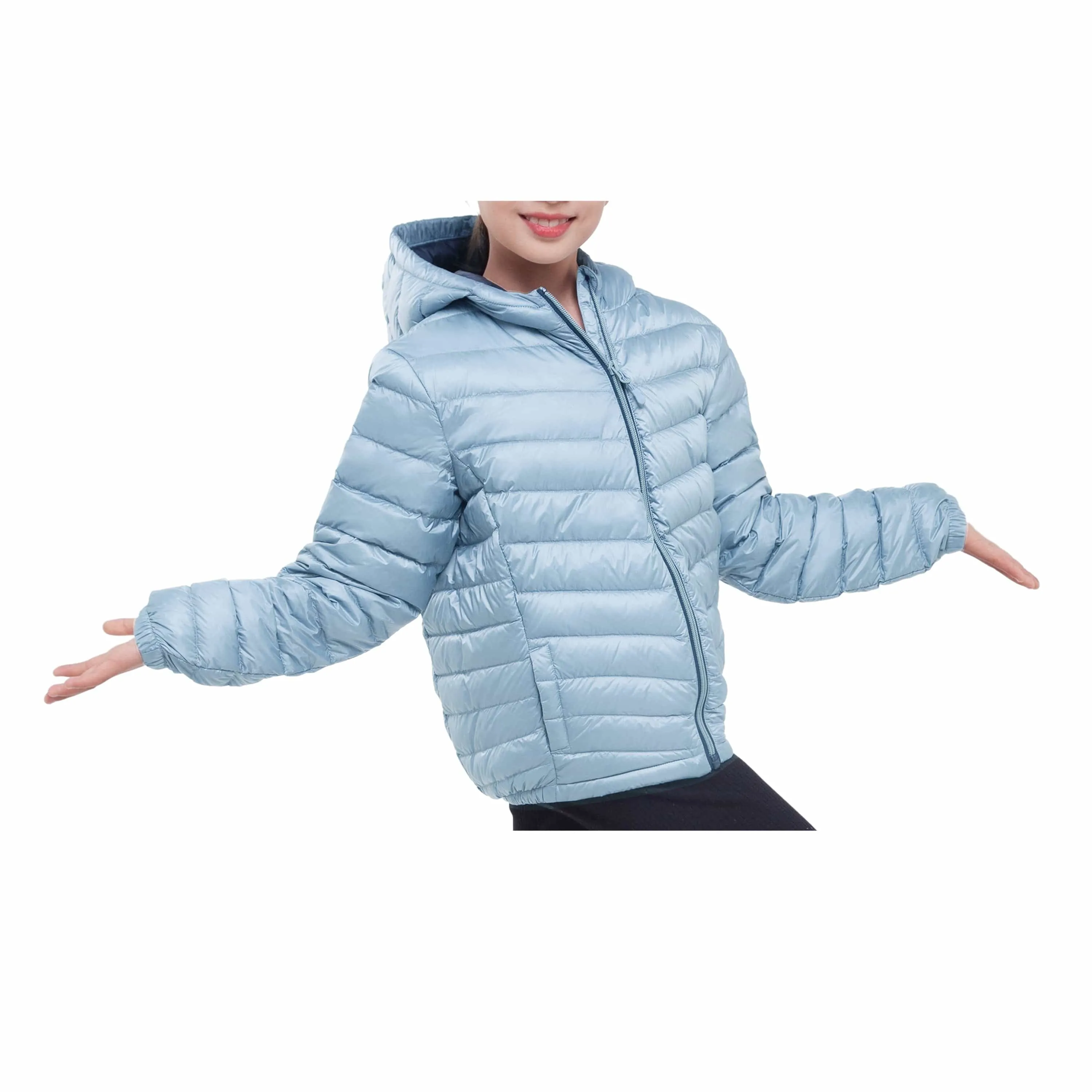 Girls' New Ultra Light Packable Down Puffer Jacket