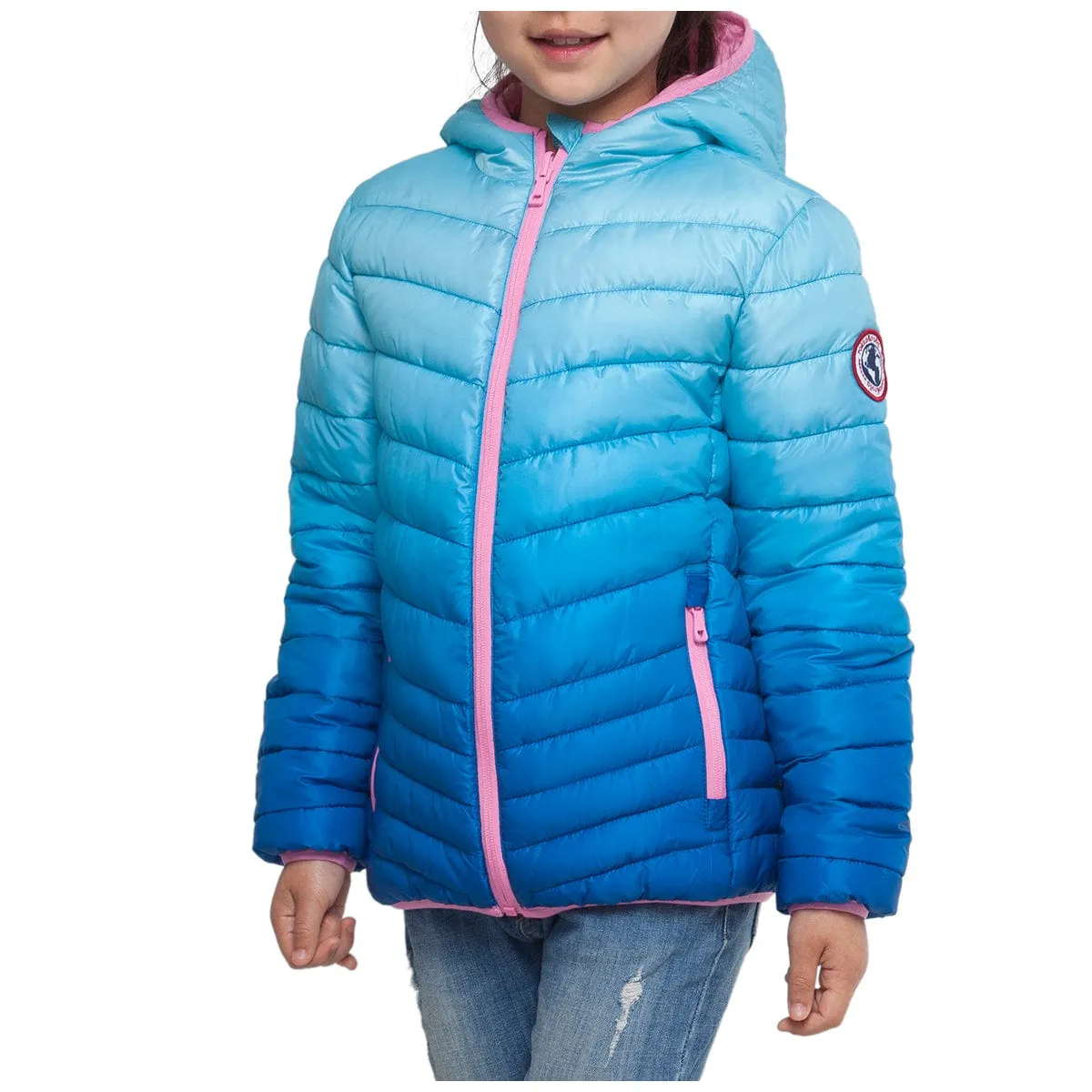 Girls' Reversible Lightweight Puffer Jacket