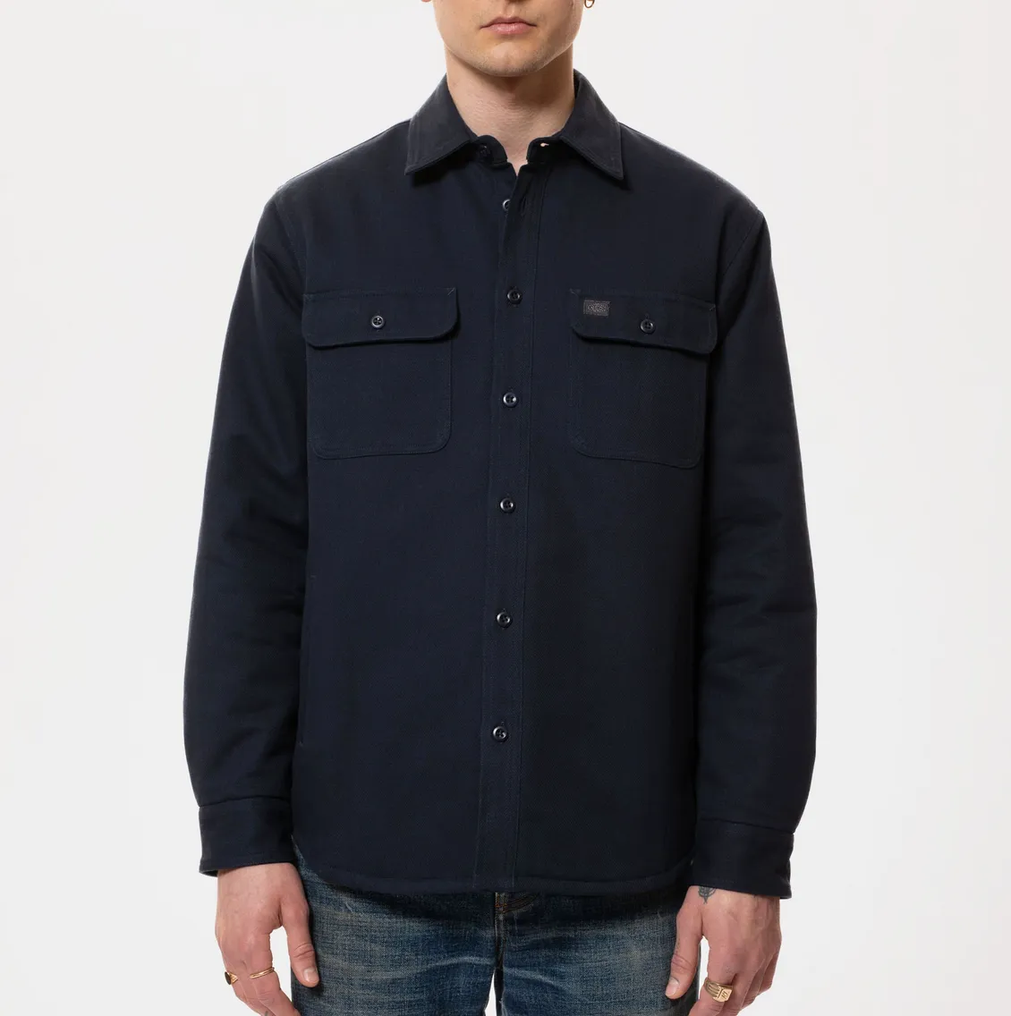 Glenn, Padded shirt, Navy