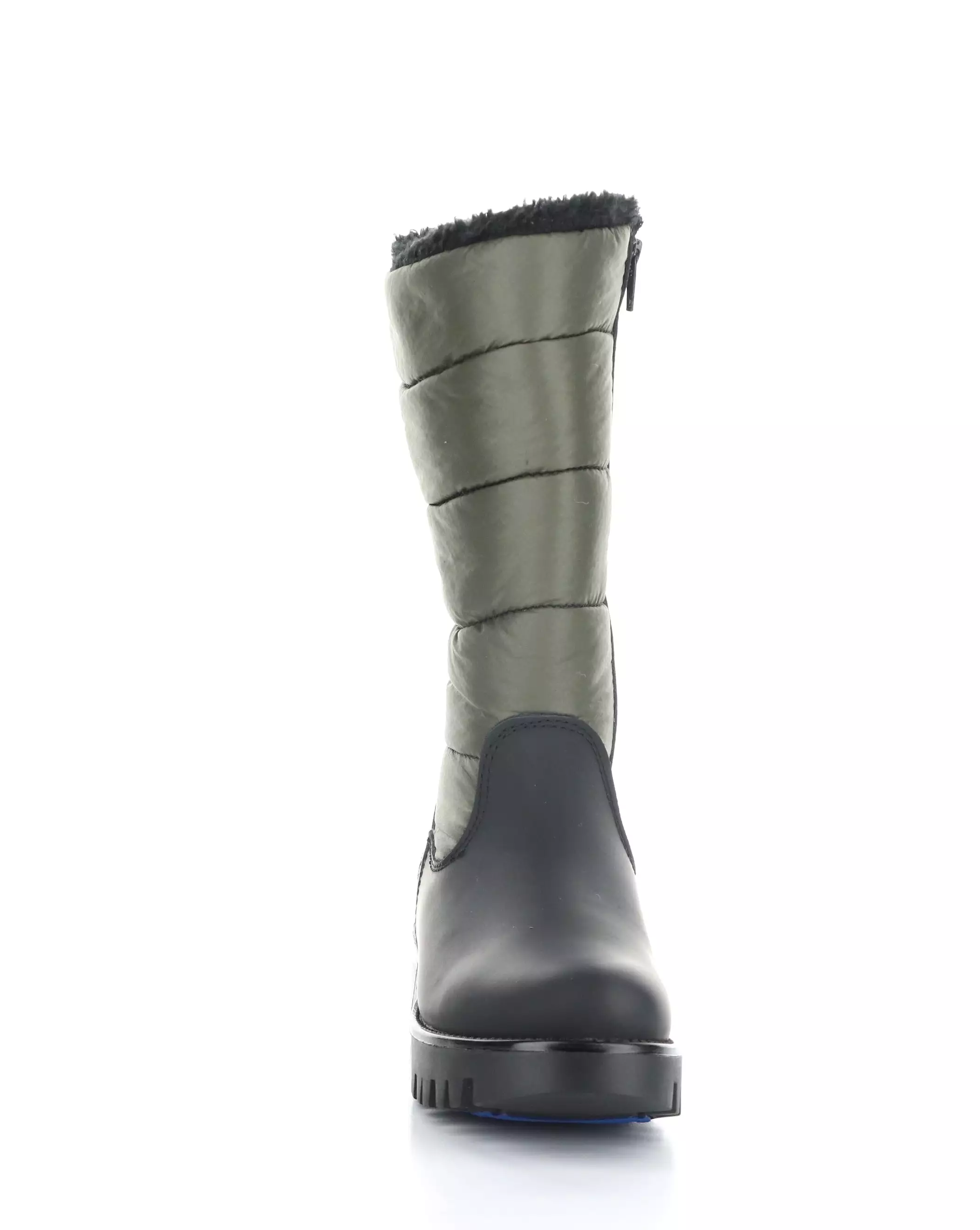 GRACEN PRIMA BLACK/OLIVE Round Toe Boots