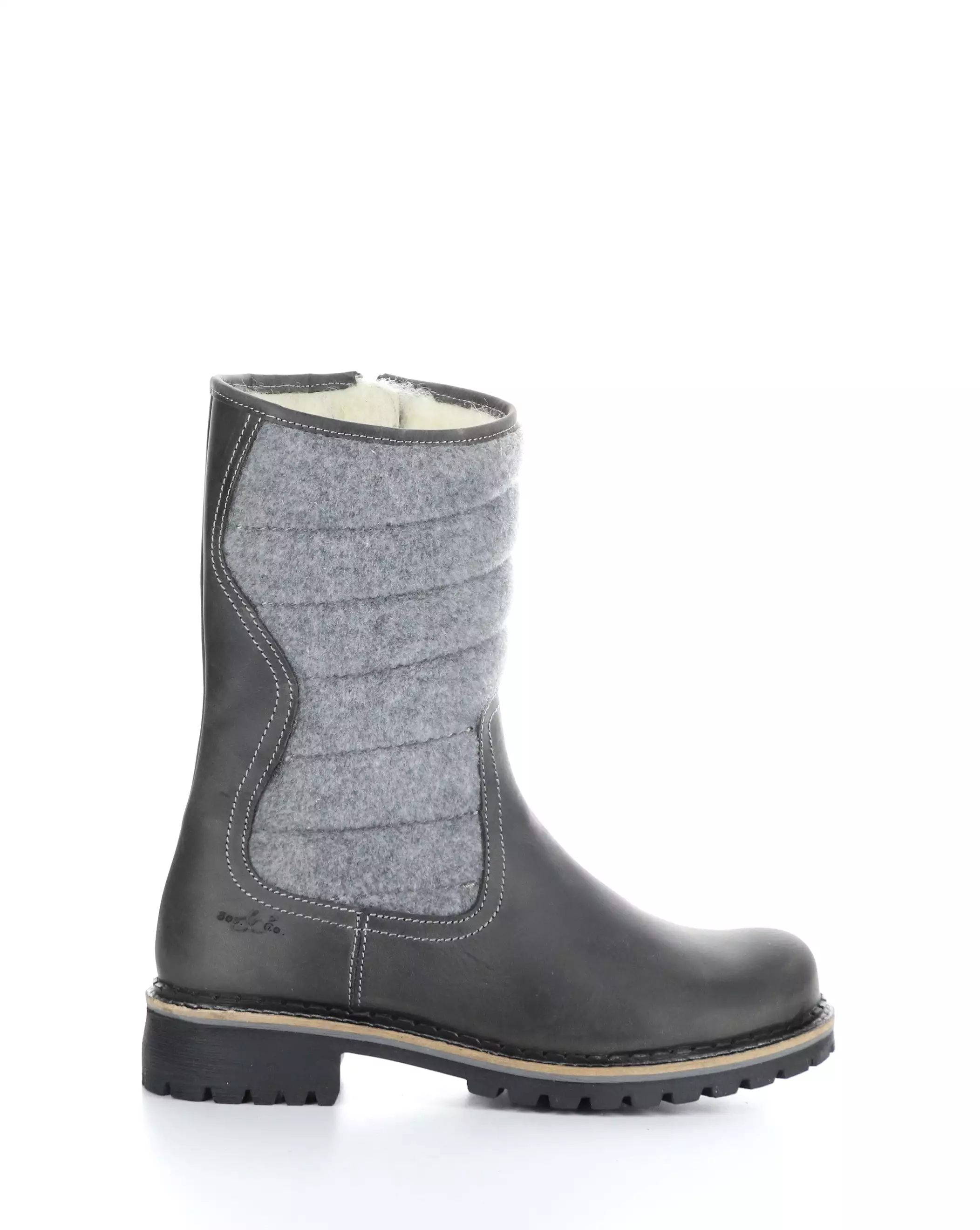 HARLYN GREY Round Toe Boots