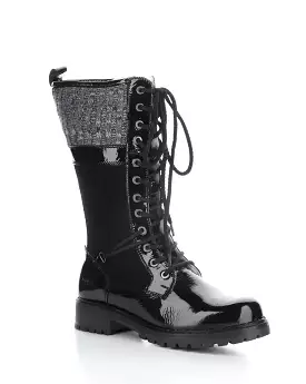 HAVEN BLACK Round Toe Boots