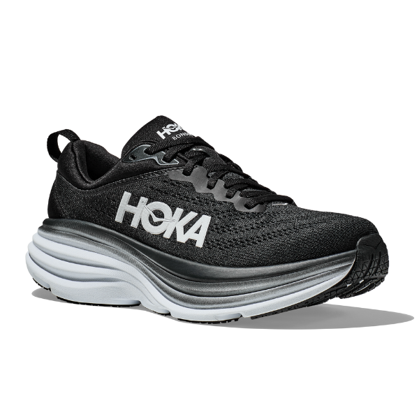 HOKA Men's Bondi 8 (Medium Width) Black/White