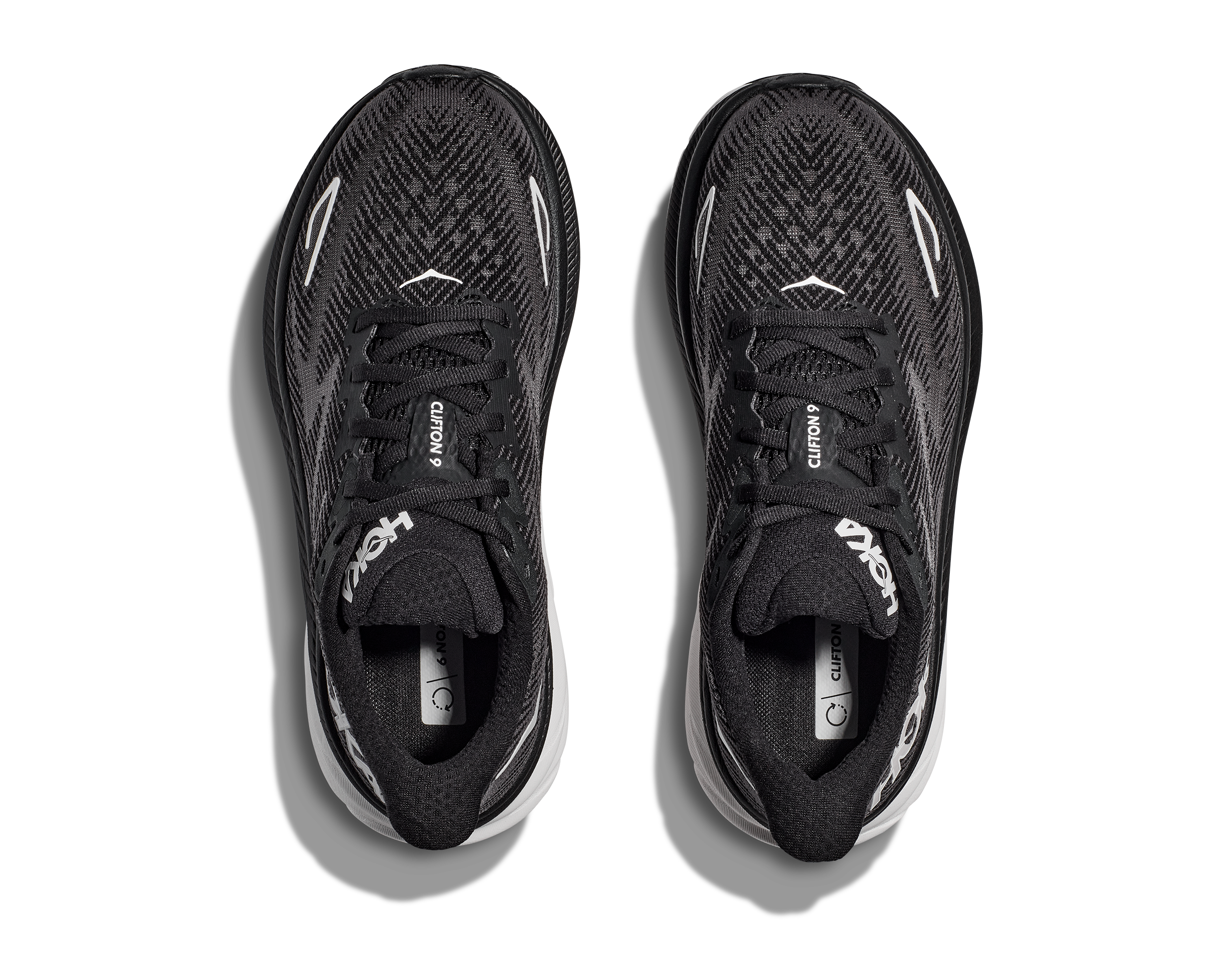 HOKA Men's Clifton 9 Wide Black/White