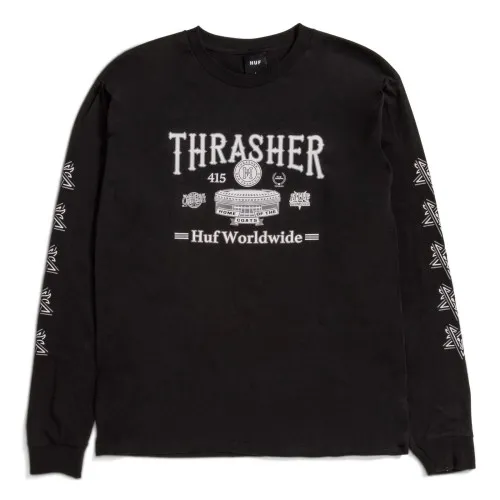 HUF x Thrasher Monteray Long Sleeve T-Shirt Black