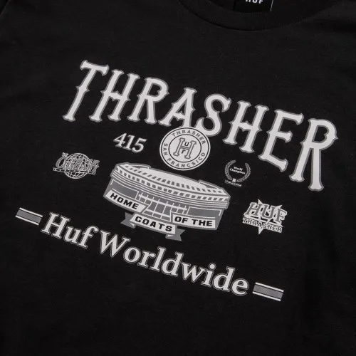 HUF x Thrasher Monteray Long Sleeve T-Shirt Black