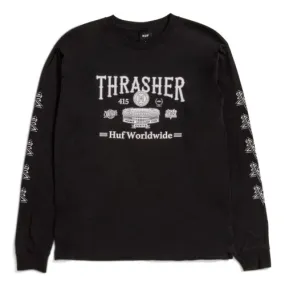 HUF x Thrasher Monteray Long Sleeve T-Shirt Black