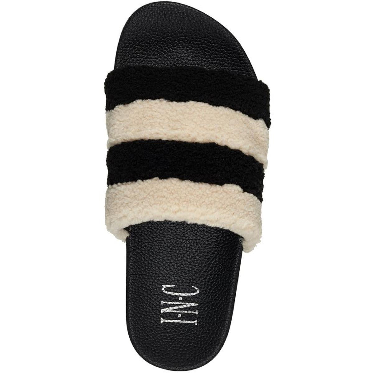 INC Womens Peymin 60 Faux Fur Slip On Pool Slides